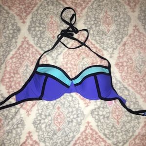 blue bikini top